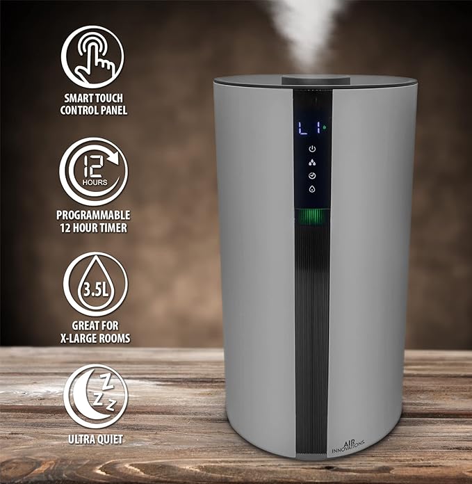 Air Innovations AI-104 Ultrasonic Bedroom Humidifier 3.5L Tank - Air Innovations