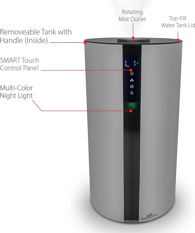 Air Innovations AI-104 Ultrasonic Bedroom Humidifier 3.5L Tank - Air Innovations