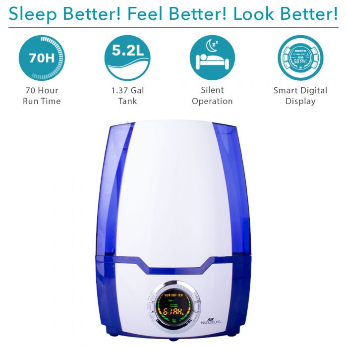 Air Innovations MH-505A Ultrasonic Cool Mist Humidifier with Aromatherapy - Air Innovations