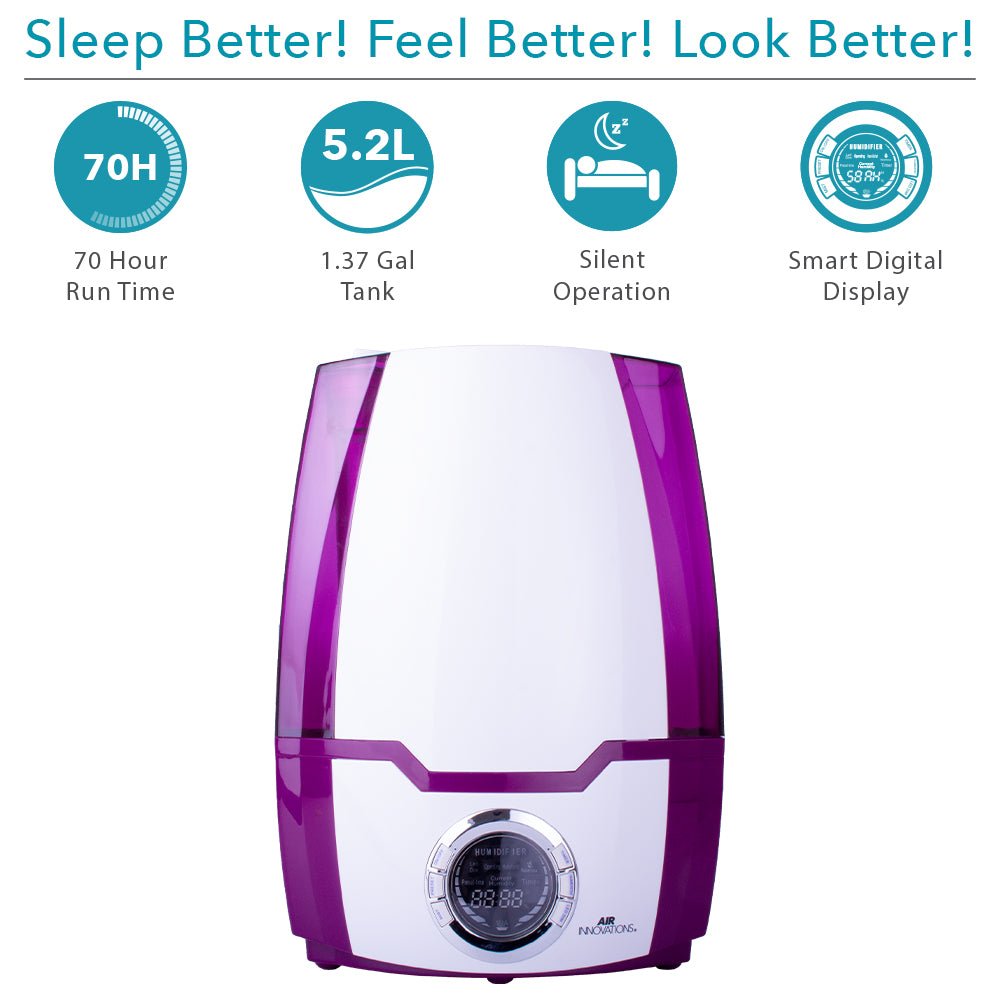 Air Innovations MH-505A Ultrasonic Cool Mist Humidifier with Aromatherapy - Air Innovations