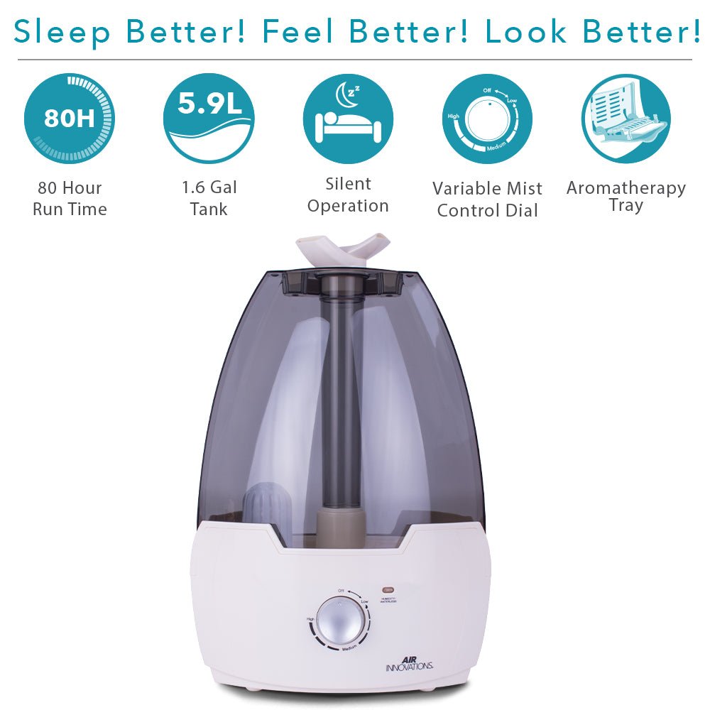 Air Innovations MH-603 Ultrasonic Cool Mist Humidifier With Aromatherapy - Air Innovations