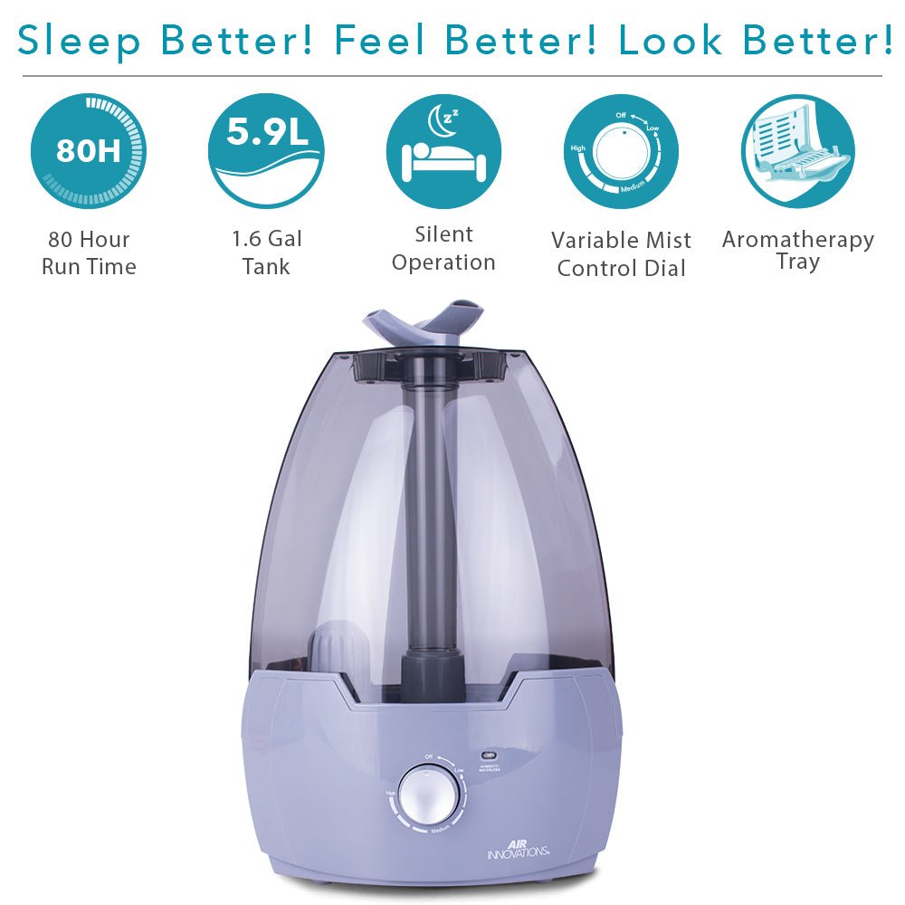 Air Innovations MH-603 Ultrasonic Cool Mist Humidifier With Aromatherapy - Air Innovations