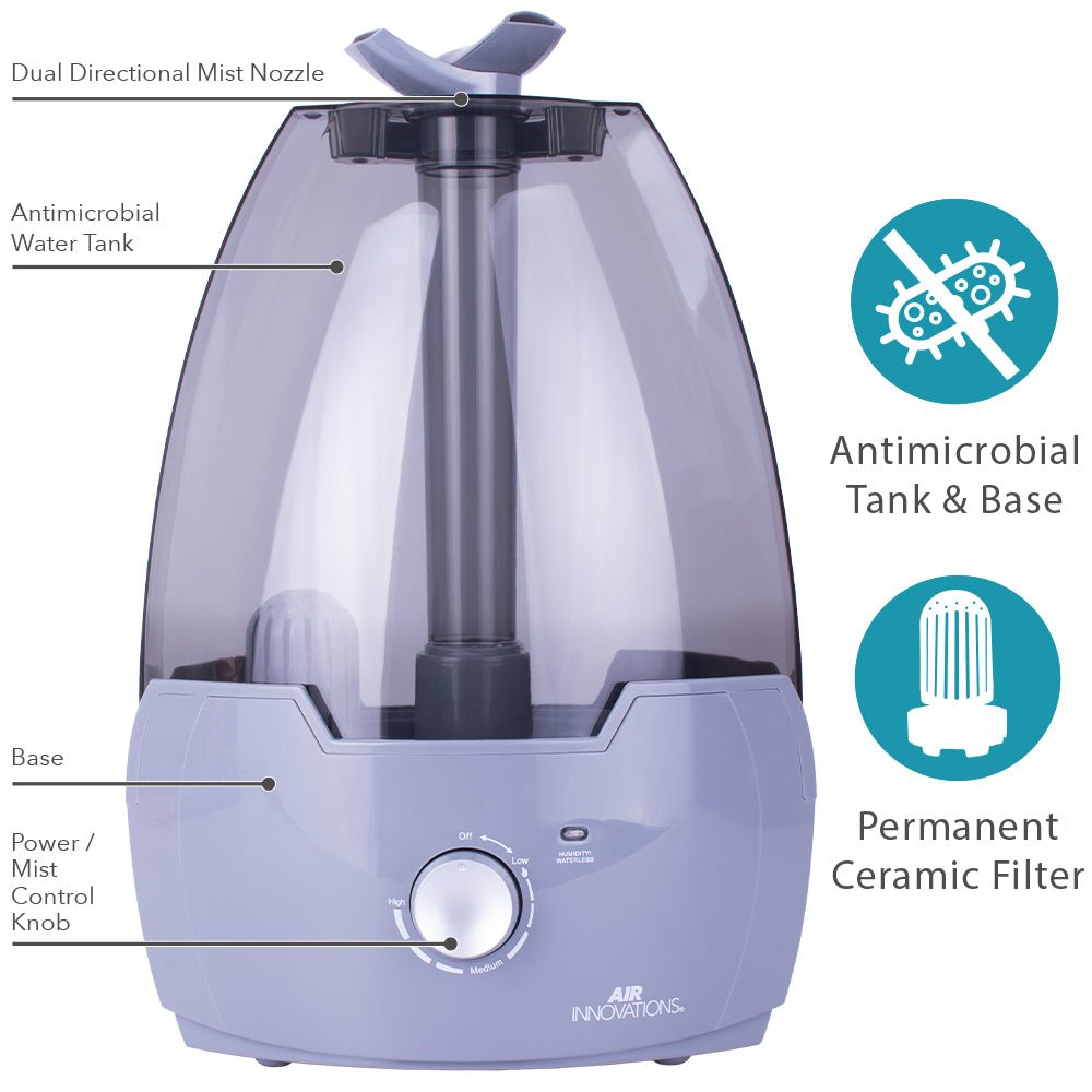 Air Innovations MH-603 Ultrasonic Cool Mist Humidifier With Aromatherapy - Air Innovations