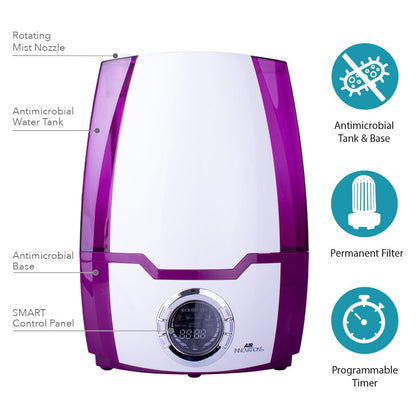 Air Innovations MH-505A Ultrasonic Cool Mist Humidifier with Aromatherapy - Air Innovations