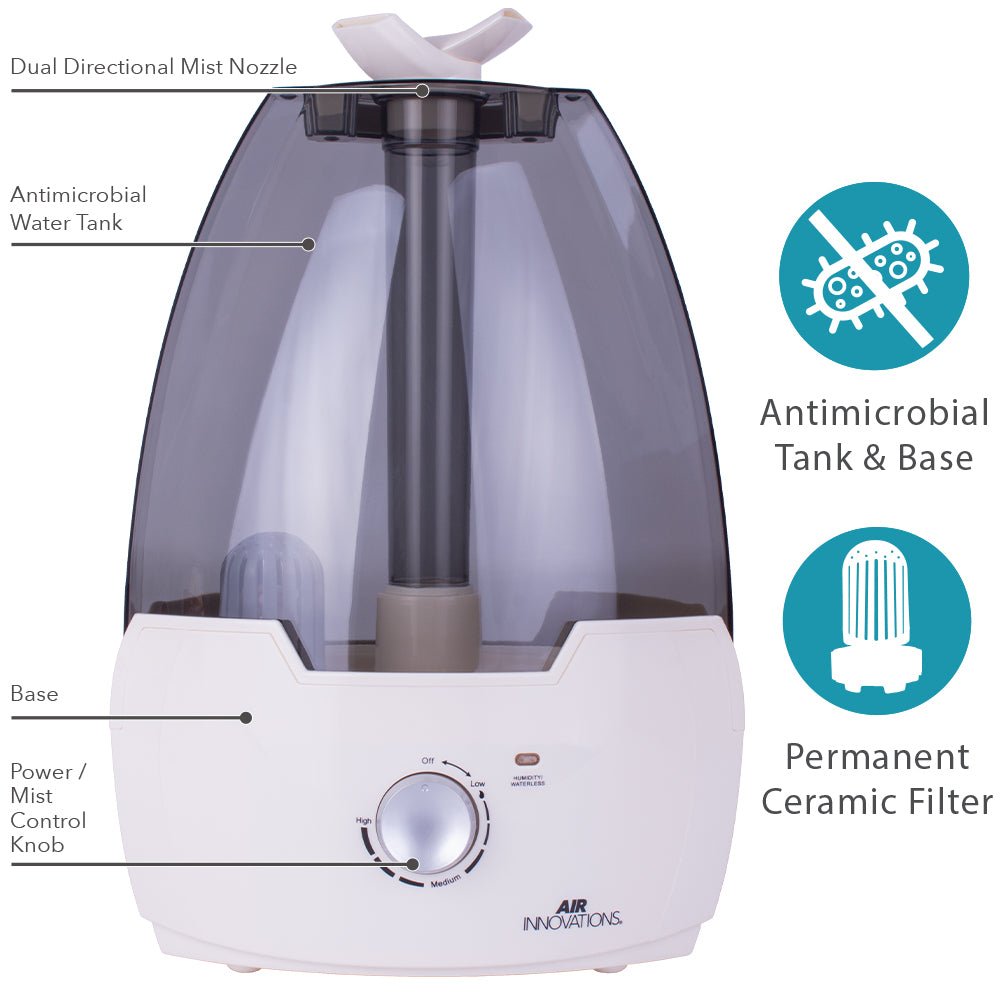 Air Innovations MH-603 Ultrasonic Cool Mist Humidifier With Aromatherapy - Air Innovations